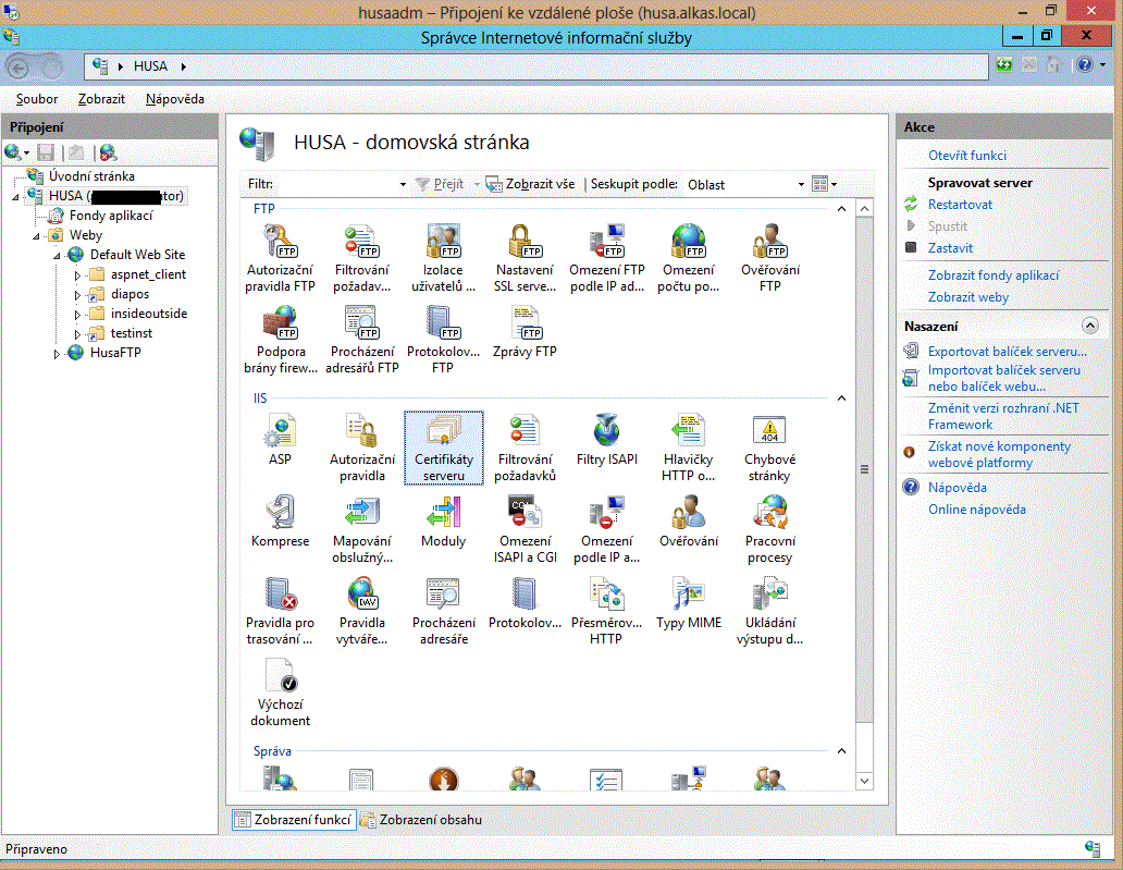 "Server certificates" icon