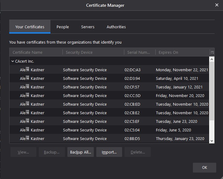 Certificate Manager