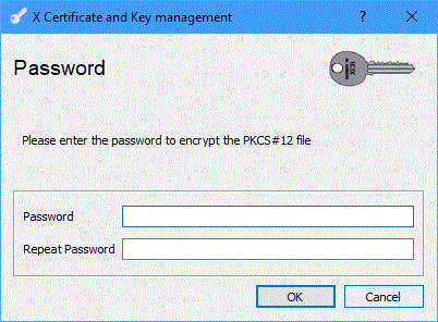 Enter the password for the output file