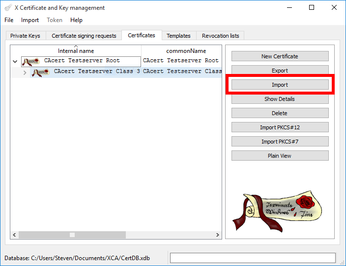 Import cert 1