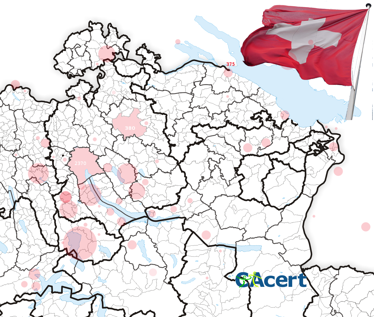 Assurance-Punkte in der Grossregion Zürich/Ostschweiz